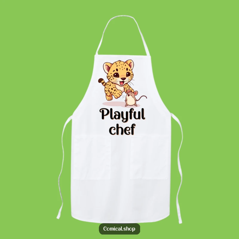 Funny Cheetah Cub Apron: Play in the Kitchen with Hilarious Style