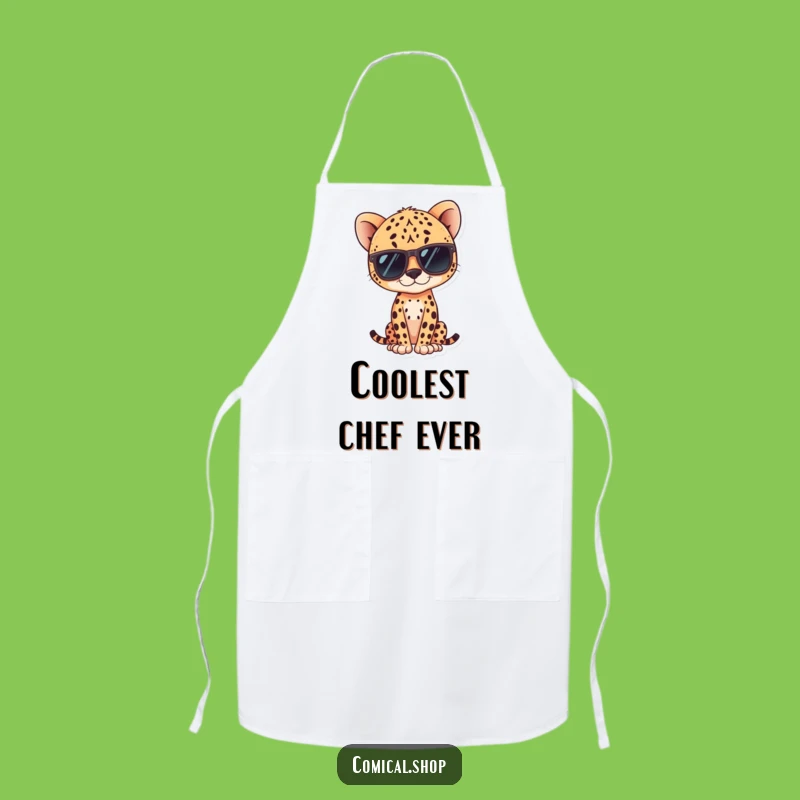 Funny Kawaii Cheetah Apron: Cook with Cool Style and Humor