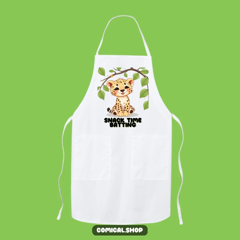 Funny Cheetah Cub Vine Apron: Cook Up Some Jungle Fun