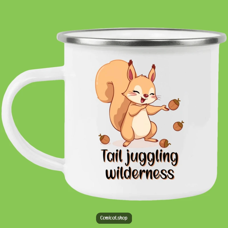 Funny Squirrel Acorn Juggling Camping Mug - Outdoor Laughs Gift!