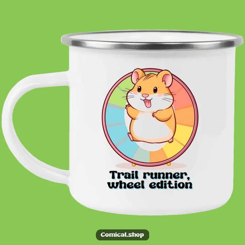 Funny Hamster Wheel Camping Mug - Outdoor Adventures Gift!