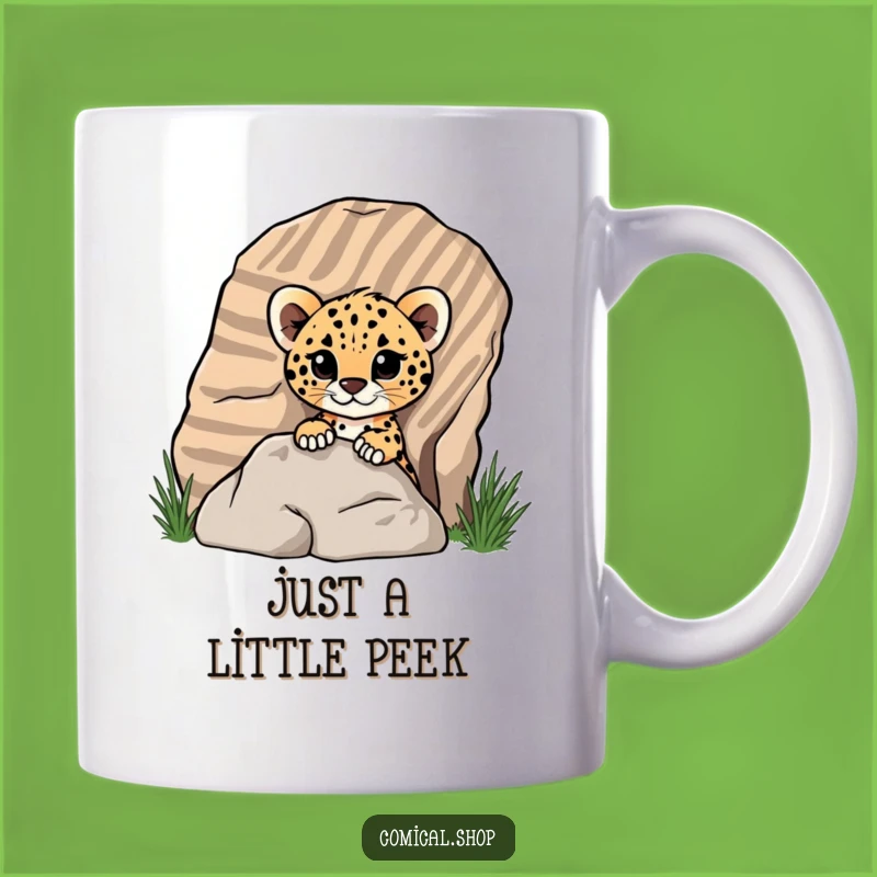 Funny Cheetah Cub Peekaboo Mug Gift - Adorable Animal Humor