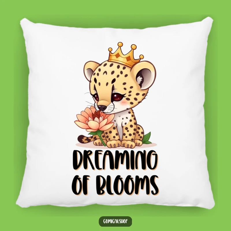 Funny Cheetah Cub Crown Pillow: Cozy Sniffer Snuggler, Perfect Funny Gift