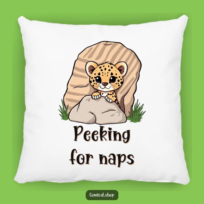 Funny Cheetah Cub Pillow - Soft and Humorous Cuddle Buddy Gift