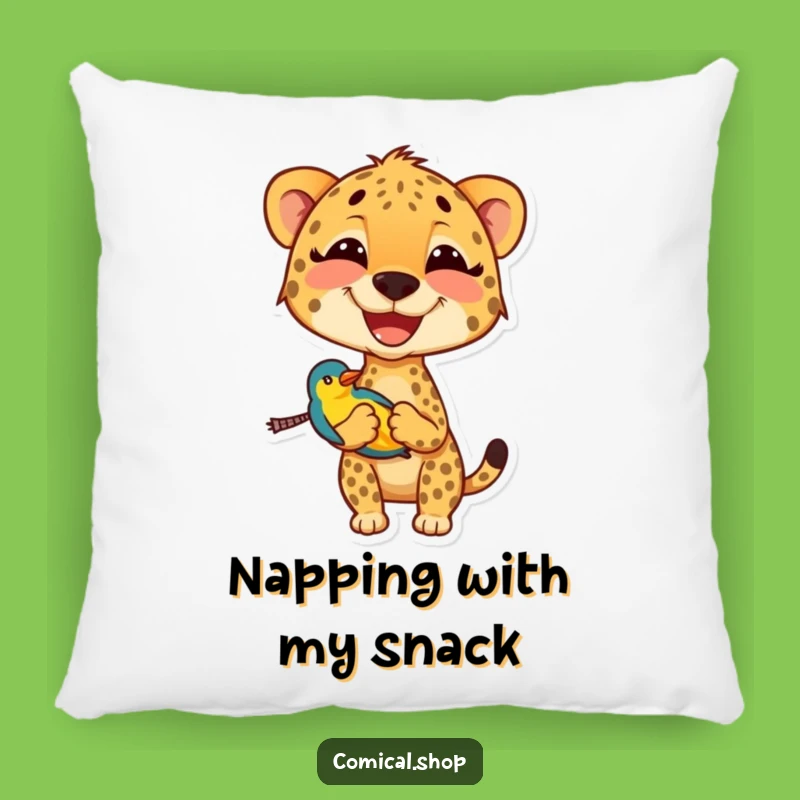 Funny Cheetah Pillow: Soft & Hilarious Accent, Perfect Cozy Funny Gift