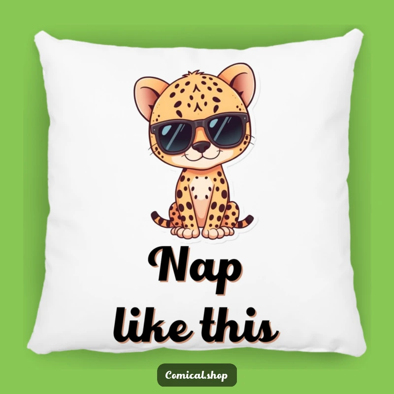 Funny Kawaii Cheetah Pillow: Cozy Up with this Cool Cat Design