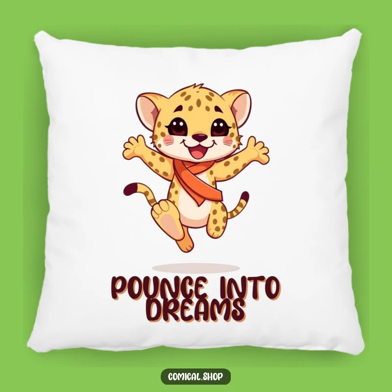 Funny Cheetah Cub Sash Pillow: Cozy Dancer Snuggler, Perfect Funny Gift