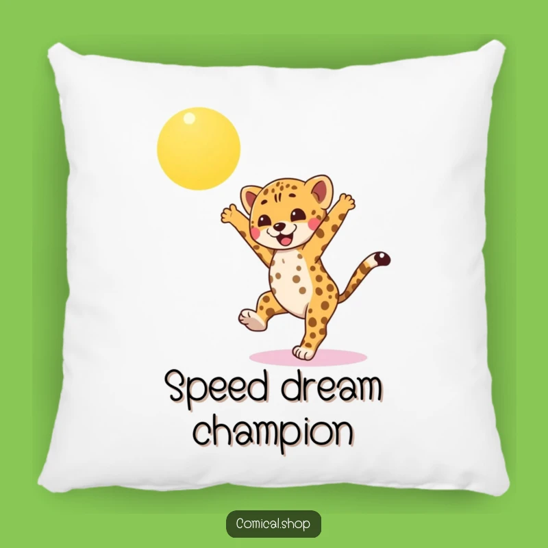 Funny Cheetah Cub Pillow: Cuddle Up with This Cartwheeling Cutie