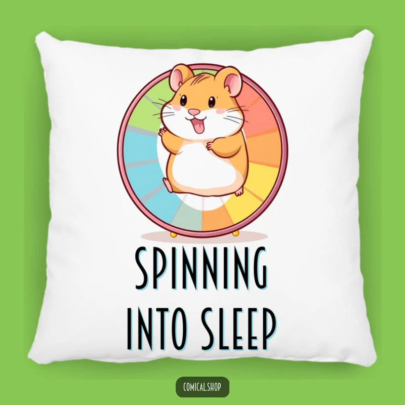 Funny Hamster Wheel Pillow - Soft and Comical Decor Gift!