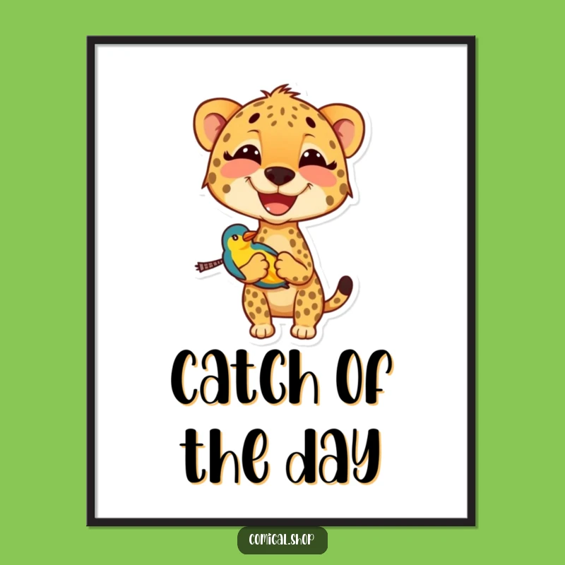 Funny Cheetah Digital Art: Instant Hilarious Decor, Perfect Printable Funny Gift