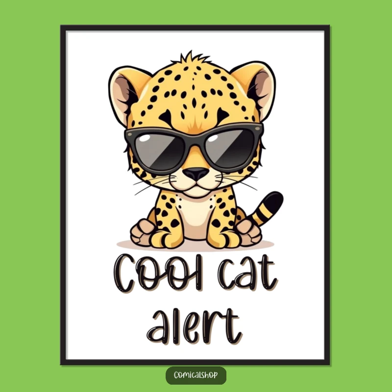 Funny Cheetah Cub Digital Art: Instant Cool Cub Download for Style