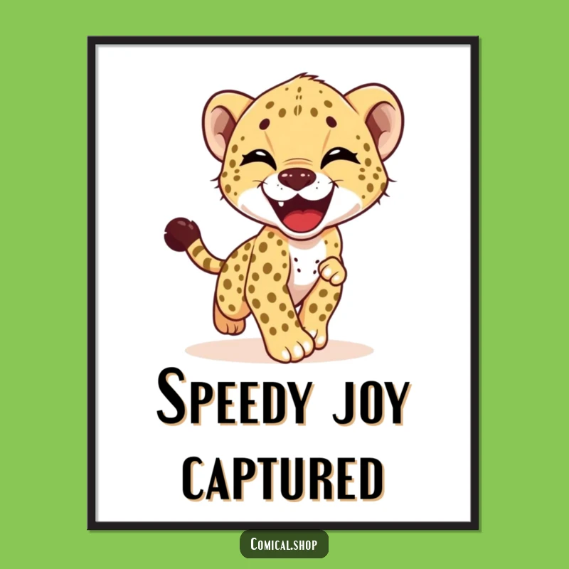 Funny Cheetah Cub Joyful Tail Chase Digital Art - Instant Laughs