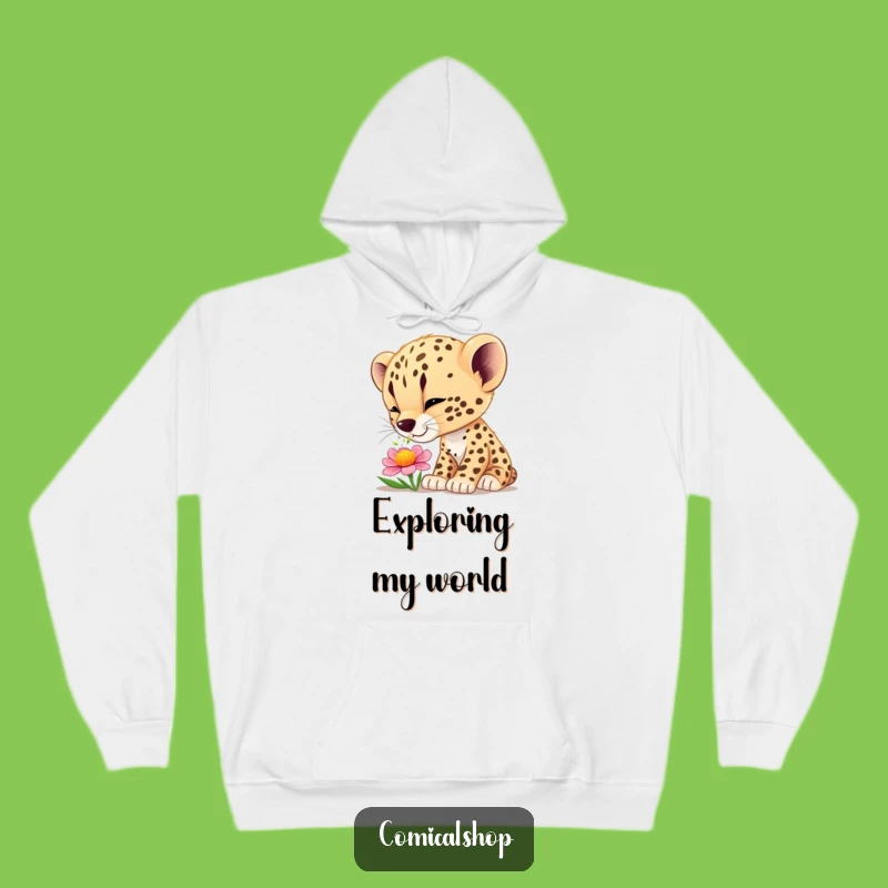 Funny Cheetah Cub Wonder Hoodie - Cozy Comfort for the Curious Explorer