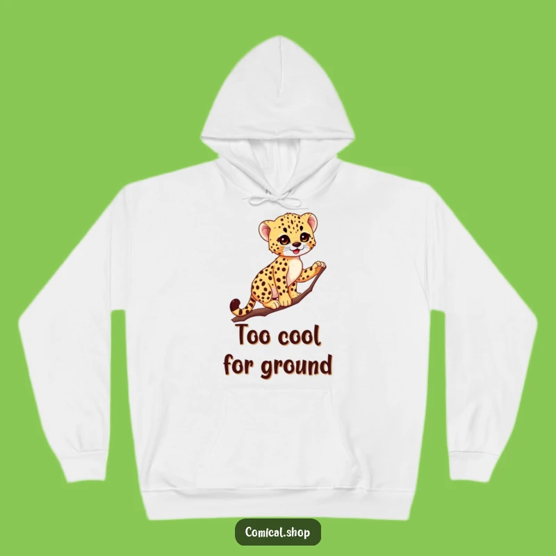 Funny Cheetah Cub Hoodie: Cozy Graceful Acrobat Wear, Hilarious Surprise Gift