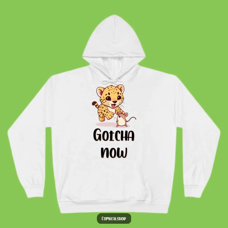 Funny Cheetah Cub Hoodie: Cozy Up with this Playful Animal Design