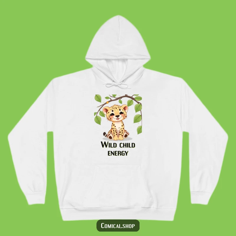 Funny Cheetah Cub Vine Hoodie: Cozy Up with Playful Adventure
