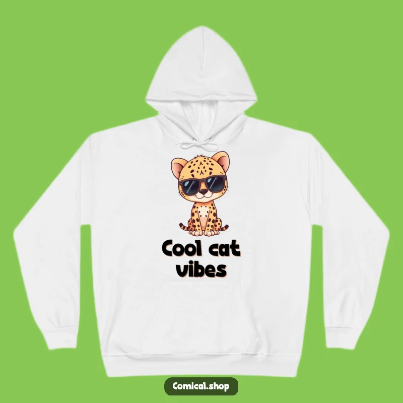 Funny Kawaii Cheetah Hoodie: Stay Cozy with this Cool Cat Design
