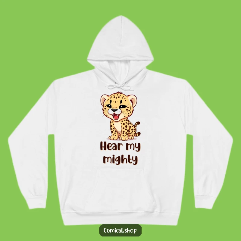 Funny Cheetah Cub Roar Hoodie - Tiny Fierce Predator Cozy Humor Gift
