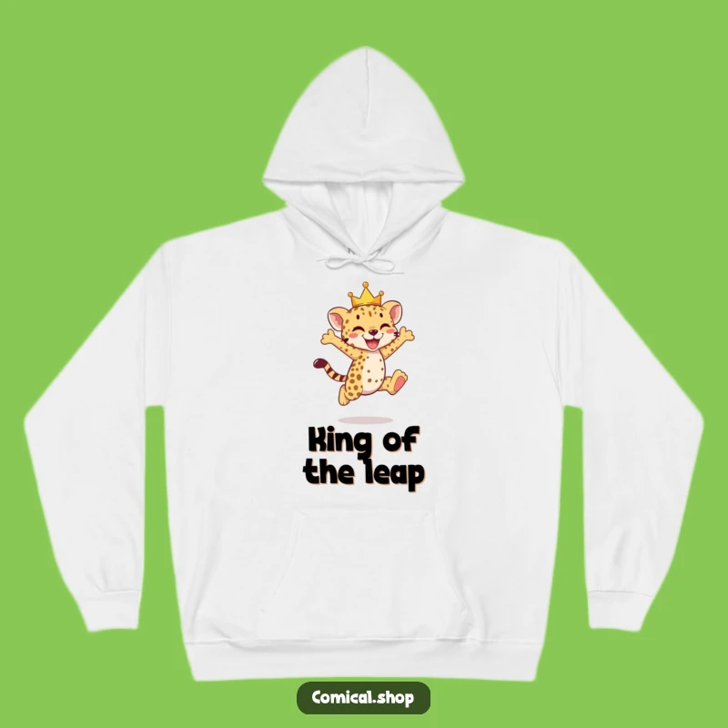 Funny Cheetah Cub Crown Hoodie - Cozy Royal Cub Apparel