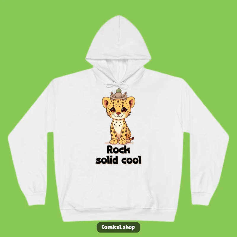 Funny Proud Cheetah Cub Crown Hoodie: Cozy & Majestic Gift for Leaders