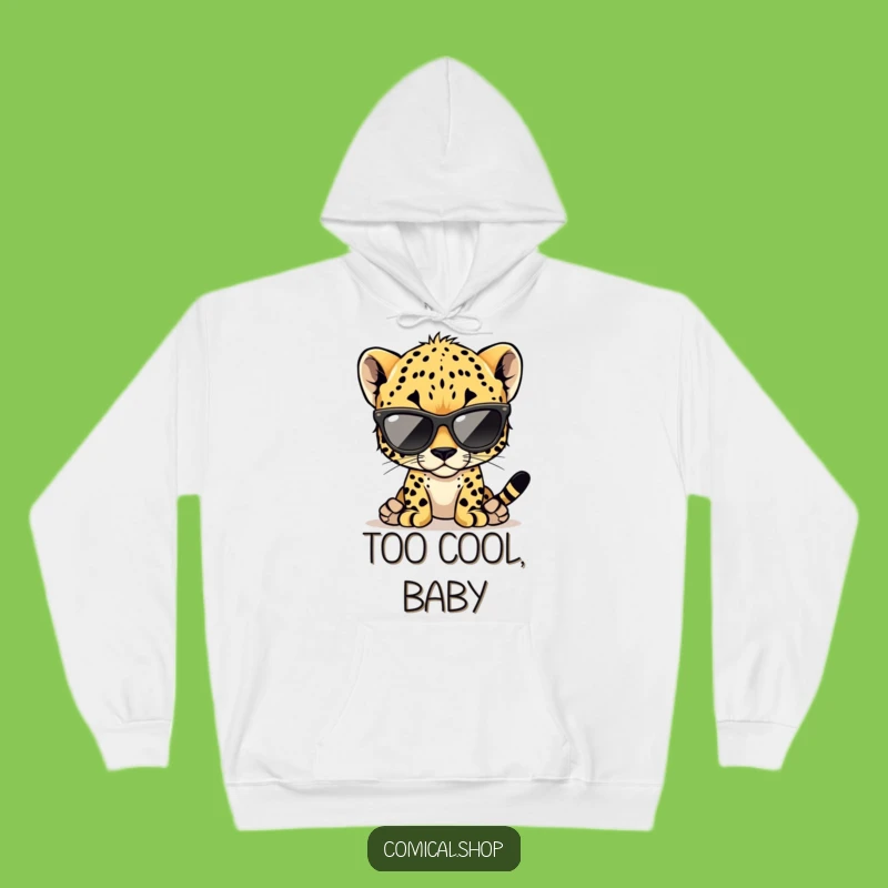 Funny Cheetah Cub Hoodie: Cozy Cool Cub Wear for Chilled Out Days