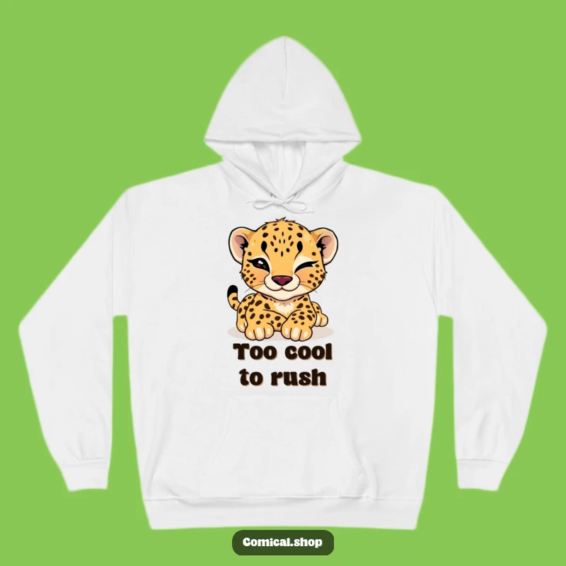 Funny Cheetah Cub Wink Hoodie: Cozy Up with Cool Confidence