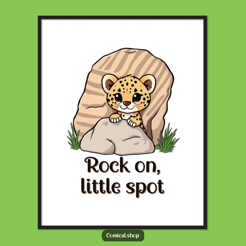 Funny Free Printable Wall Art: Cheetah Cub Peeking Downloadable Decor!