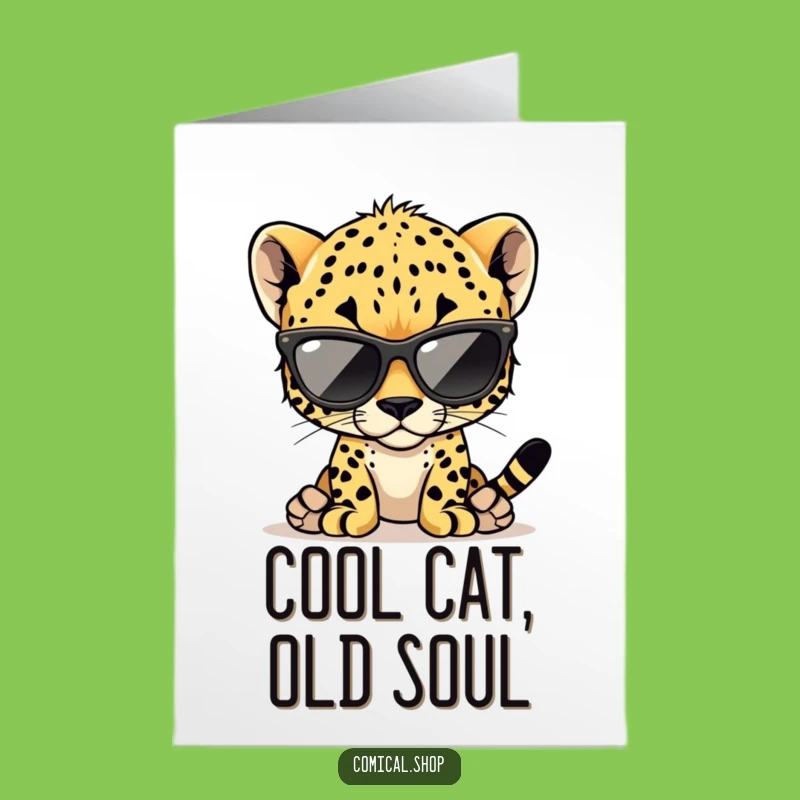 Cool Cheetah Cub Birthday Card - Free Printable Swag Greeting!