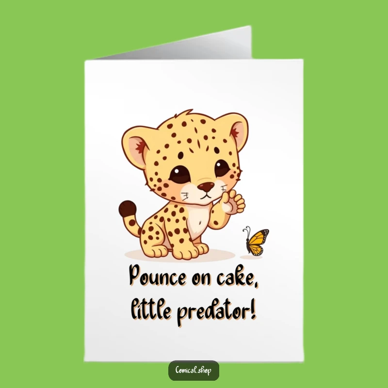 Free Printable Cheetah Cub Birthday Card: Pounce into Fun with this Funny Downloadable Gift