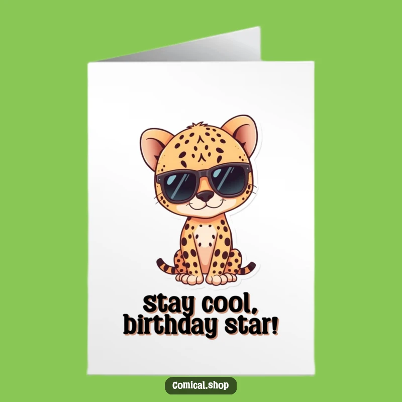 Cool Cheetah Birthday Card: Free Printable - Stylish & Funny Downloadable Gift