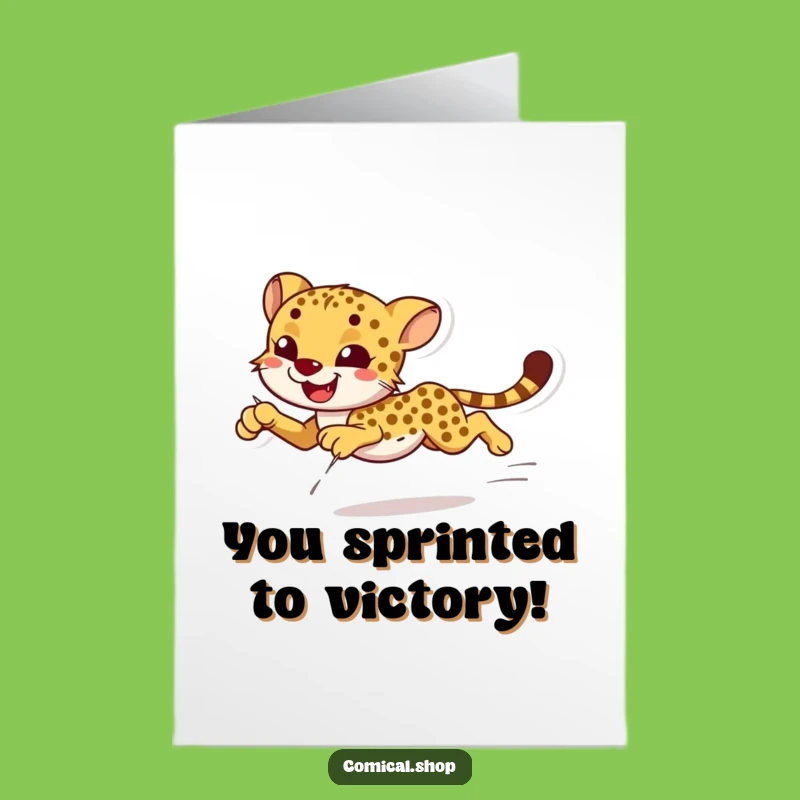 Free Printable Congrats Card: Graceful Cheetah - A Swift & Funny Downloadable Gift