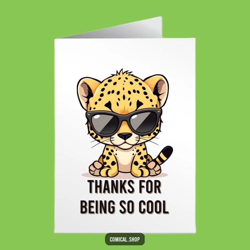 Cool Cheetah Cub Thank You Card - Free Printable for Laid-Back Thanks!