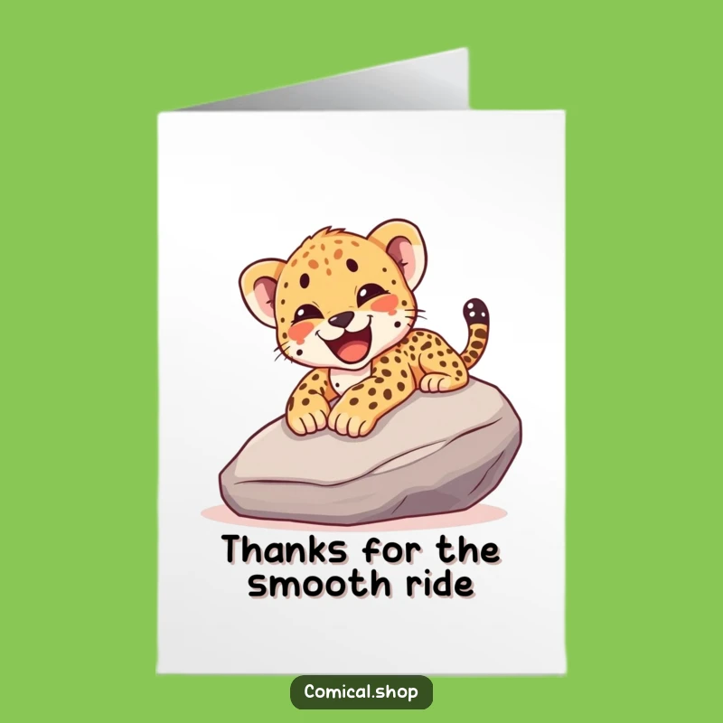 Free Printable Cheetah Cub Thank You Card: A Smooth Ride of Gratitude, Funny Downloadable Gift
