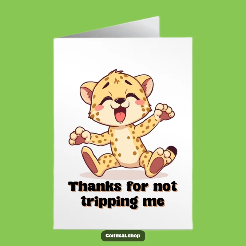 Funny Cheetah Thank You Card - Free Printable for Graceful Thanks!