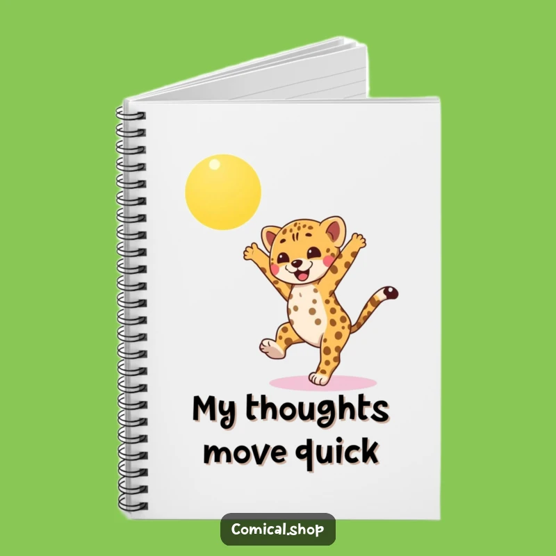 Funny Cheetah Cub Notebook: Jot Down Ideas with Cartwheeling Flair