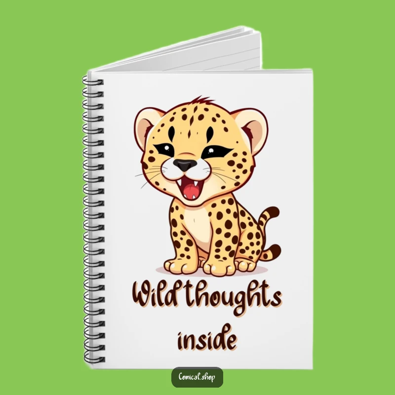 Funny Cheetah Cub Roar Notebook - Tiny Fierce Predator Humor Journal Gift