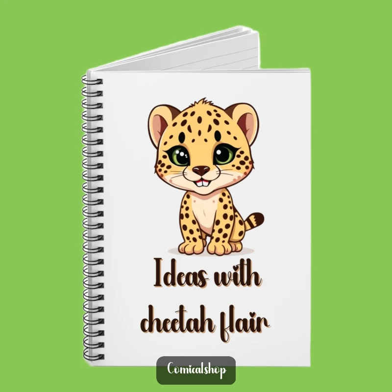 Funny Cheetah Cub Style Notebook: Jot Down Ideas with Fierce Flair