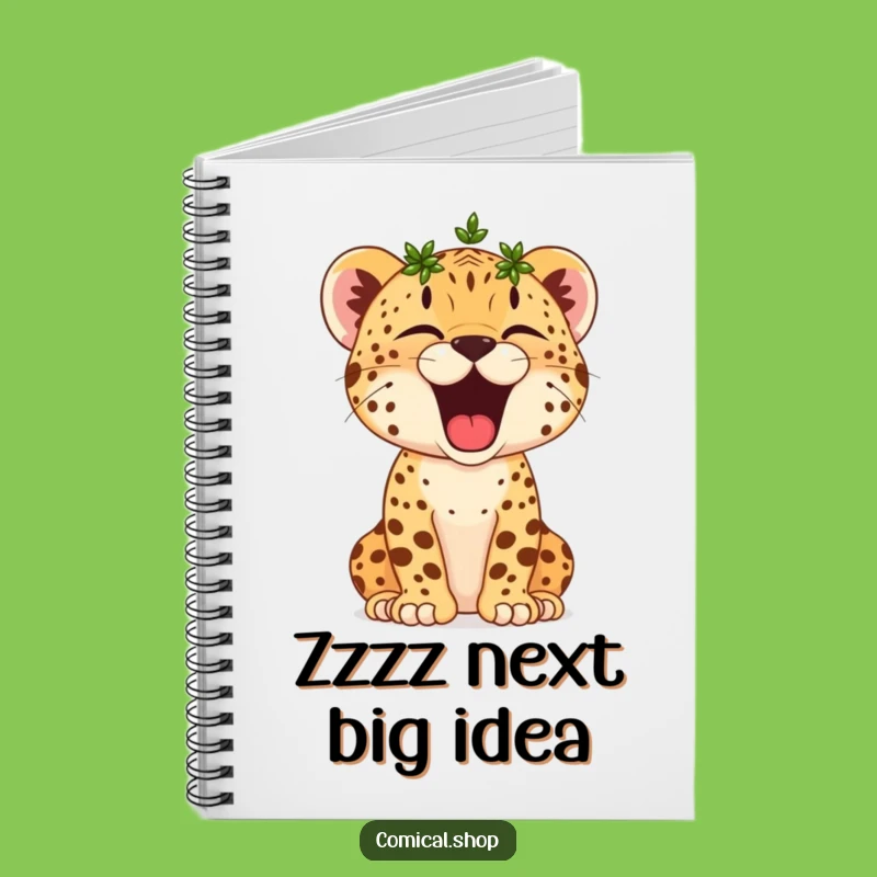 Funny Cheetah Cub Yawn Notebook: Crowned Thoughts, Hilarious Victorious Journal
