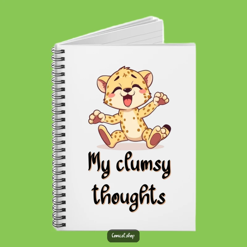Funny Cheetah Notebook: Jot Down Notes with Tripping Animal Fun