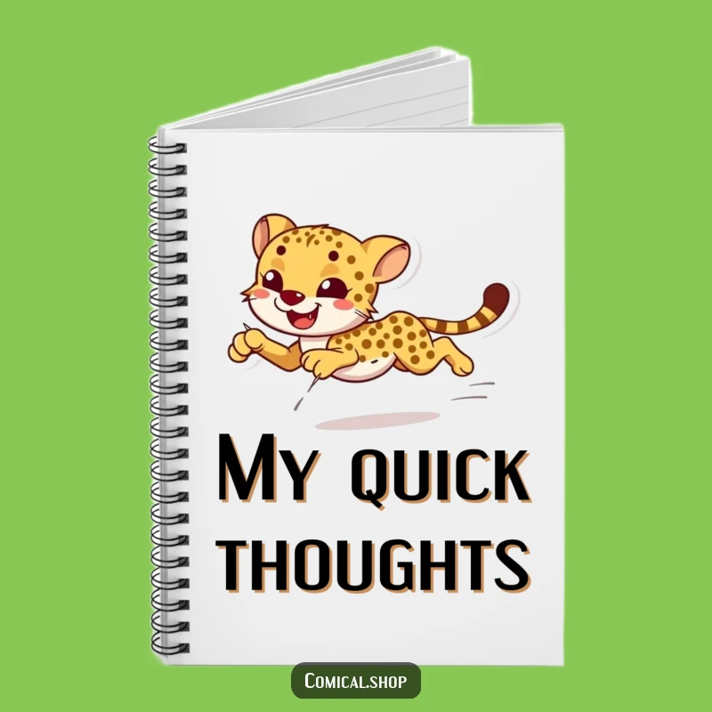 Funny Cheetah Sprint Notebook: Jot Down Ideas with Wild Flair