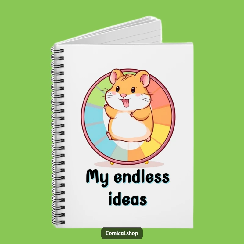 Funny Hamster Wheel Notebook - Jot Down Speedy Ideas Gift!