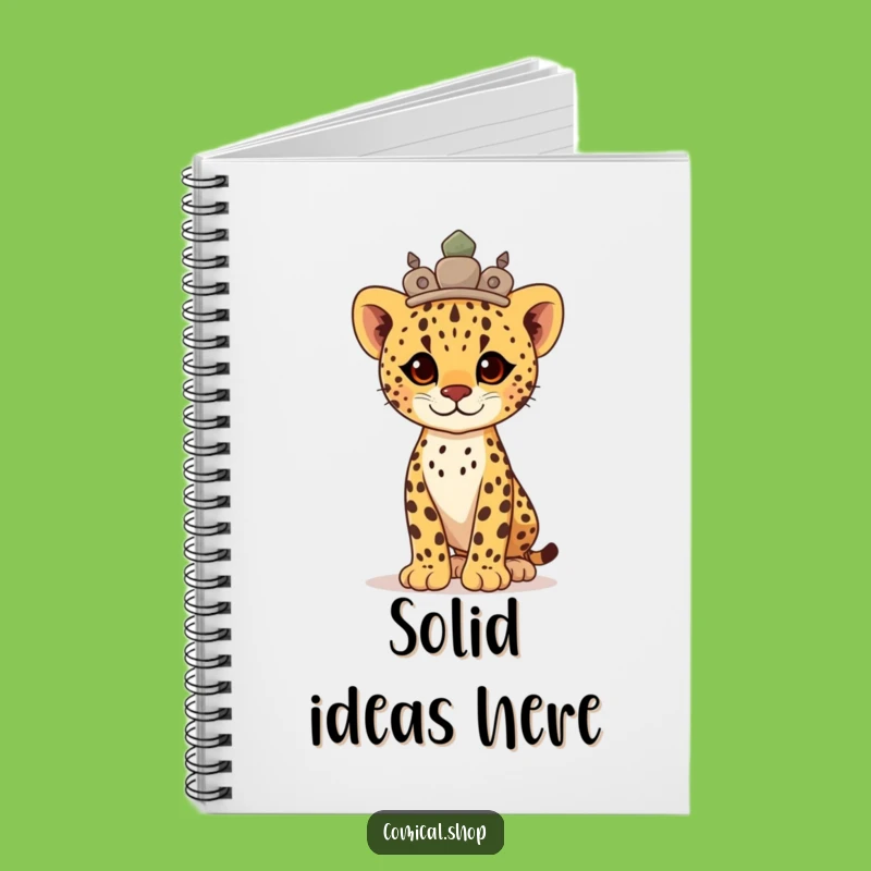 Funny Proud Cheetah Cub Crown Notebook: Journal Gift for Strong Minds