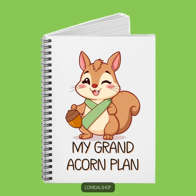 Funny Squirrel Sash Notebook: Cheerful Acorn Journal, Ideal Funny Gift for Jotters