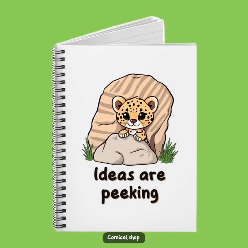 Funny Cheetah Cub Notebook - Jot Down Ideas with Animal Humor Gift