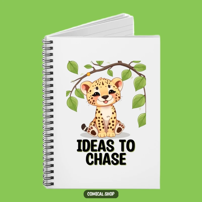 Funny Cheetah Cub Vine Notebook: Jot Down Wild Ideas