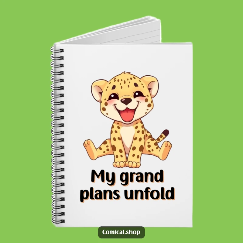 Funny Cheetah Cub Notebook: Adorable Stretching Journal Gift