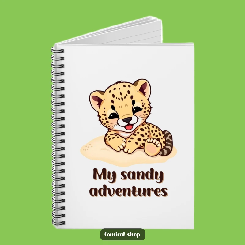 Funny Cheetah Cub Notebook: Jot Down Ideas with Rolling Fun, Playful Stationery Gift