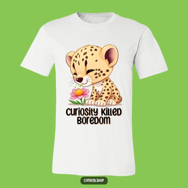 Funny Cheetah Cub Wonder T-Shirt - Adorable Animal Apparel for Curious Souls