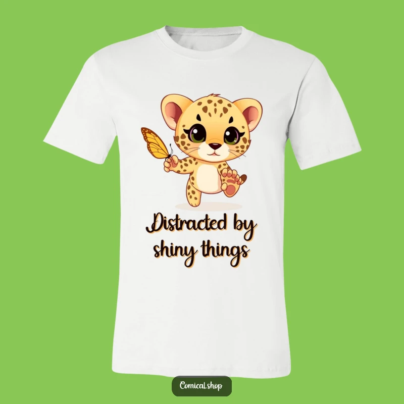 Funny Cheetah Cub Chase T-Shirt: Embrace Playfulness with Adorable Style