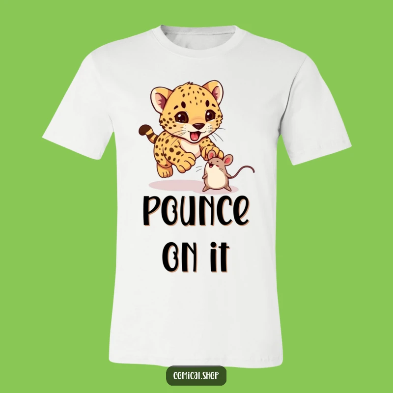 Funny Cheetah Cub T-Shirt: Playful Pounce for Hilarious Style